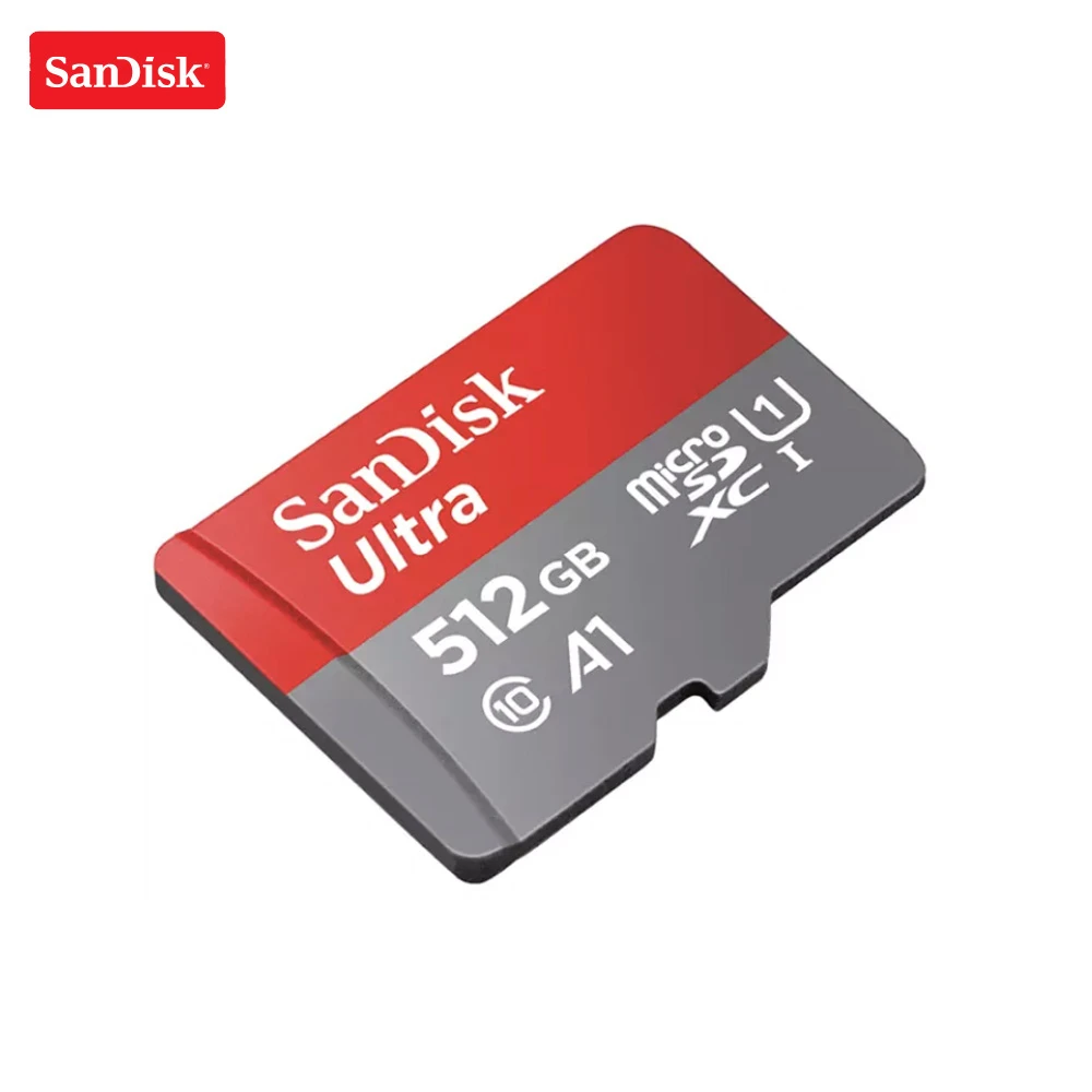 100% оригинальная карта памяти Micro SD SanDisk 512 ГБ макс. 100 флэш-памяти C10 U1 A1 TF Microsd для