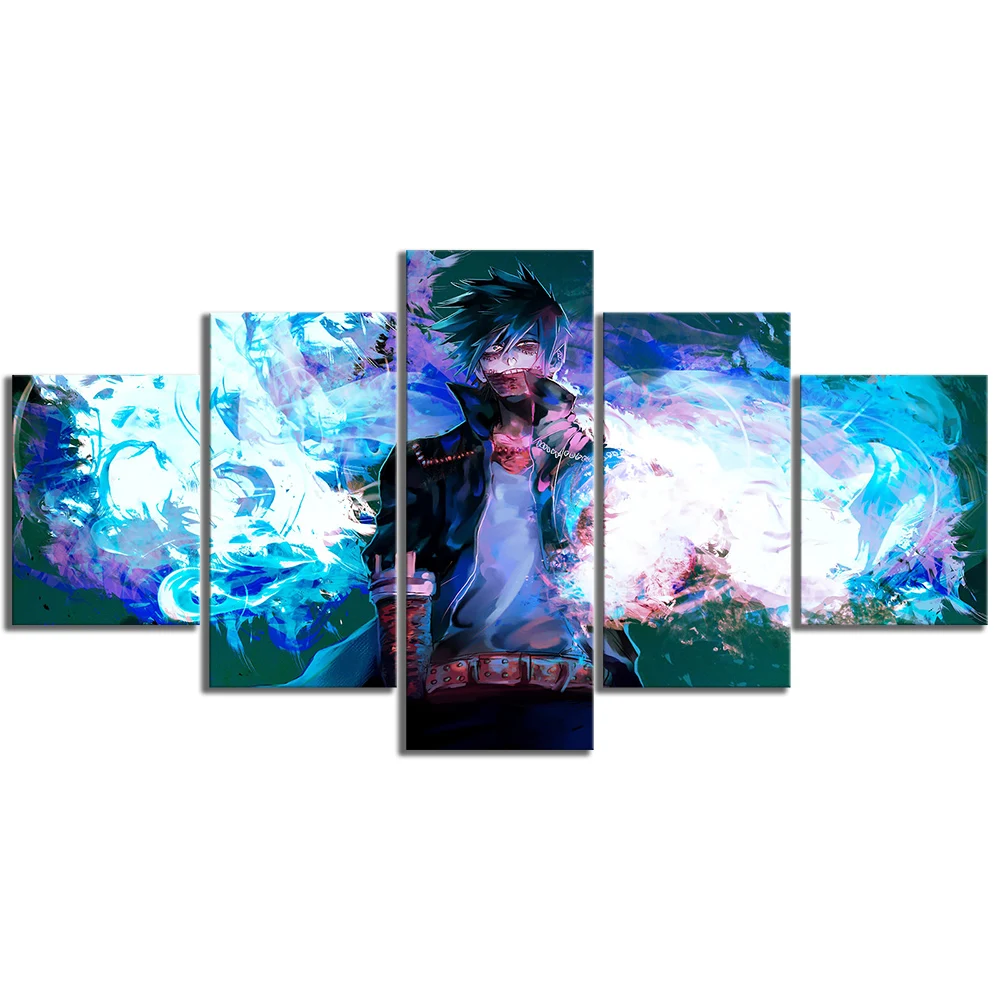 5 шт. Dabi Blue Flame My Hero Академия аниме плакат Рисование Искусство холст картины для