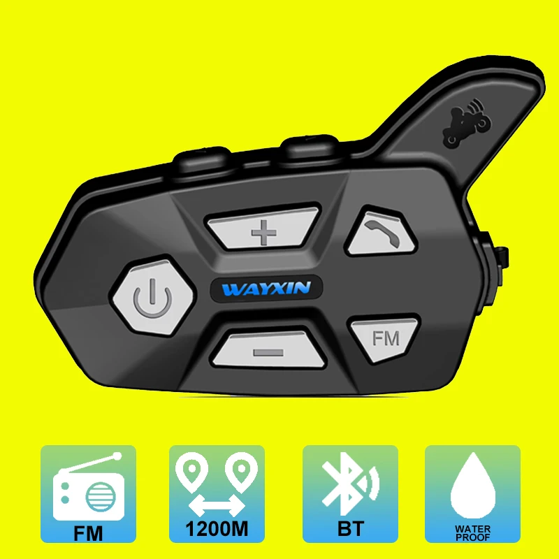 Мотоциклетный шлем домофон Bluetooth мотоциклетная гарнитура водонепроницаемая