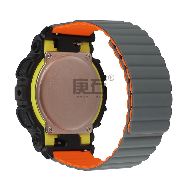 Silicone Double sided Magnetic watchband Strap for GBA-800- GBD-800 GMA-B800 | Наручные часы