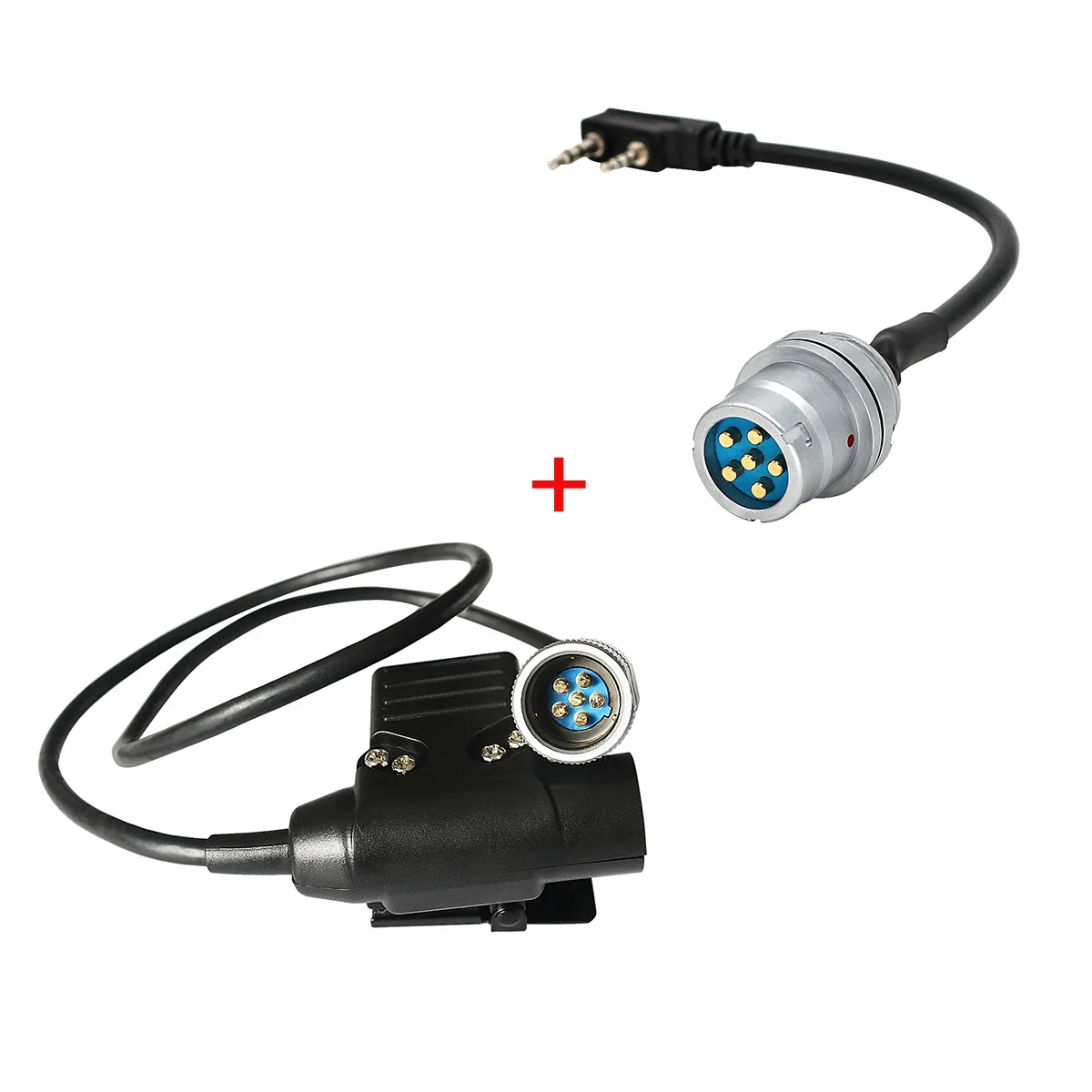 U94 6 Pin PTT+U-283 / U 6 Pin Plug Turn To Kenwood Walkie-talkie Connector for PRC152 PRC148 Dummy Case Tactical Headset Adapter