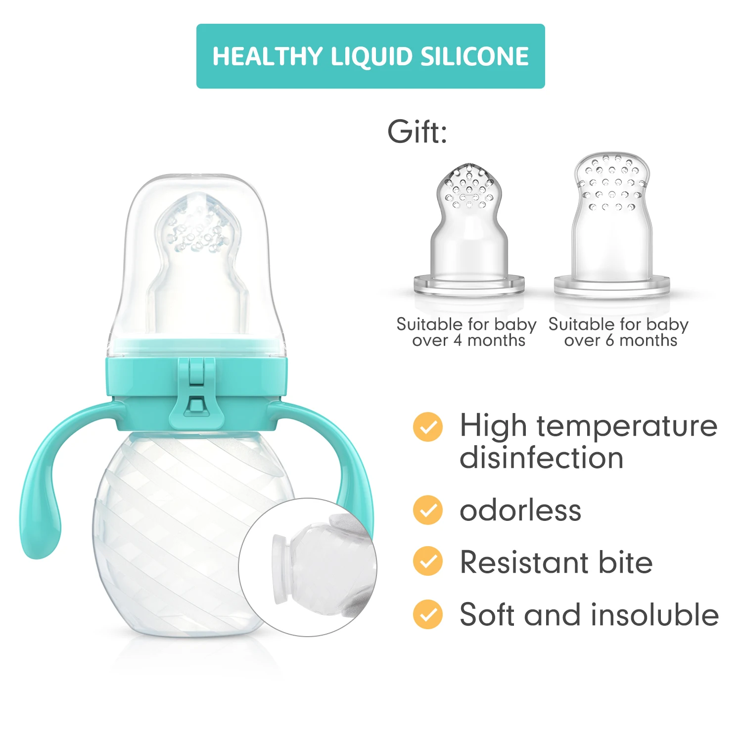 NCVI детская кормушка для свежих фруктов Ниблер соски тренировочные массажные