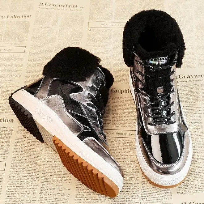 

Удобная спортивная обувь из хлопка для студентов, теплая бархатная обувь для снега, модные Универсальные тренды на осень и зиму