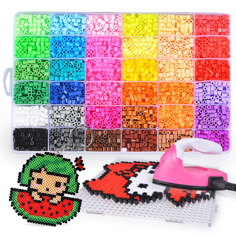 24 цвета Детские DIY бусины 3D Животные мультфильм строительные блоки детское Искусство ремесло 3D бусины игрушки сборка игрушка, подарок для ребёнка