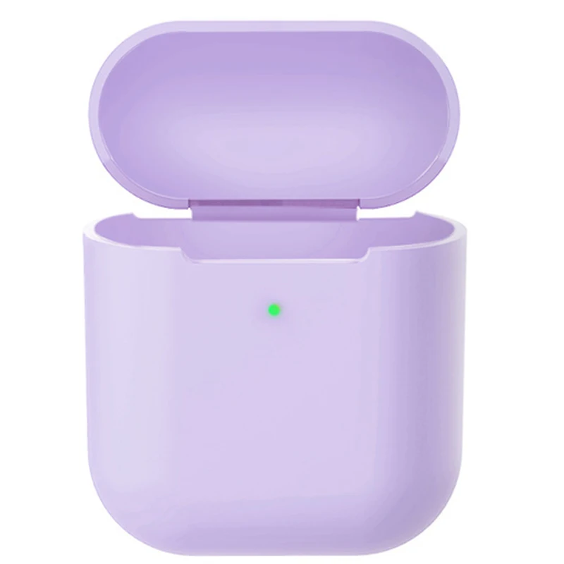 Чехол для наушников для Apple Airpods 2 из мягкого силикона и ТПУ, беспроводной Чехол для наушников с Bluetooth, ультратонкий противоударный защитный чехол для наушников - Цвет: Purple