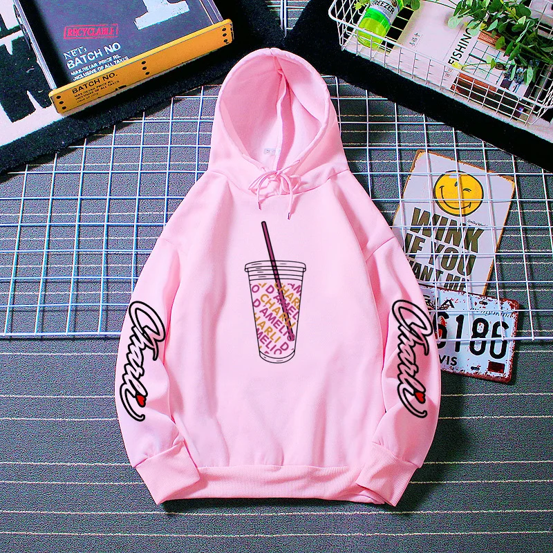 

Толстовки Charli Damelio Merch, женская уличная одежда в стиле Харадзюку, толстовка с капюшоном, пуловер с длинным рукавом, одежда, топ, одежда оверса...