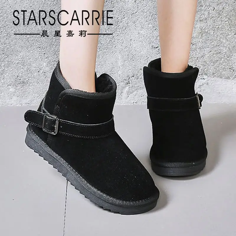 

Snow boots women 2021 new short boots plus snow cotton shoes winter men and women thick velvet plus velvet bread shoes