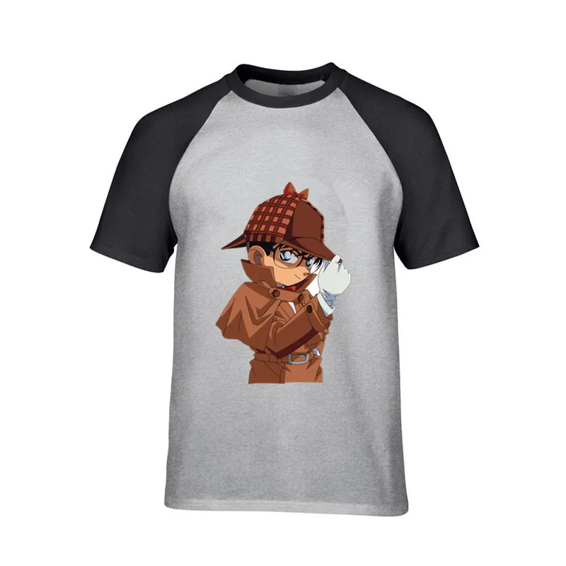 Мужские футболки с принтами из аниме Detective Conan In Sherlock Holmes уличная одежда надписью