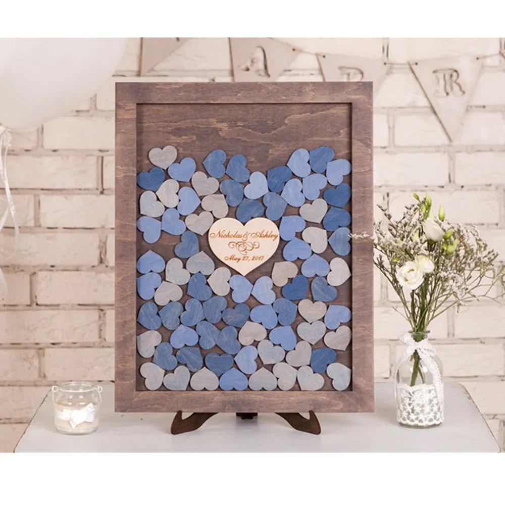 

Индивидуальная коричневая прозрачная Гостевая книга для свадьбы, альтернатива, индивидуальная книга для девичника на день рождения, фотос...