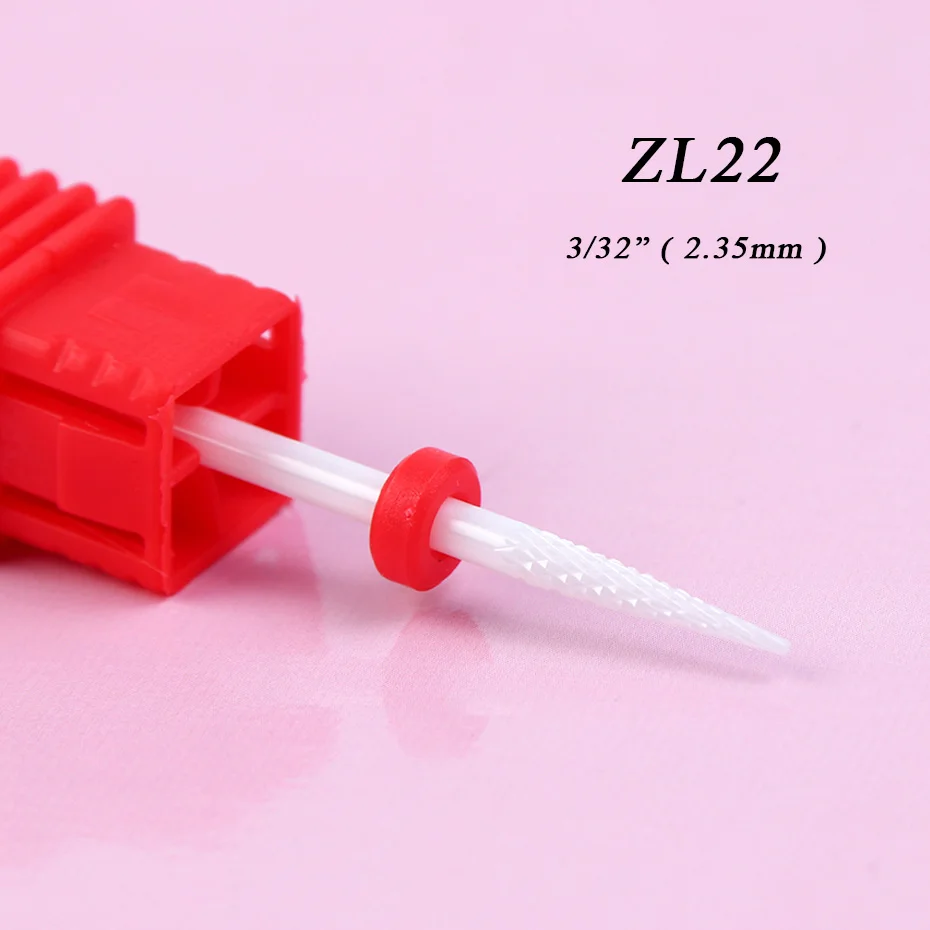 ZL22 1 шт. керамические фрезы для электрических ногтей сверла алмазные фрезы твердосплавные фрезы УФ-гель для удаления маникюрных инструментов BEZL01-25 - Цвет: ZL22