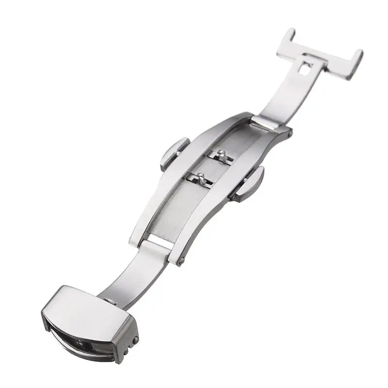 Складные Часы с пряжкой двойной щелчок Бабочка ремешок застежка 14/16/18/20/22 мм