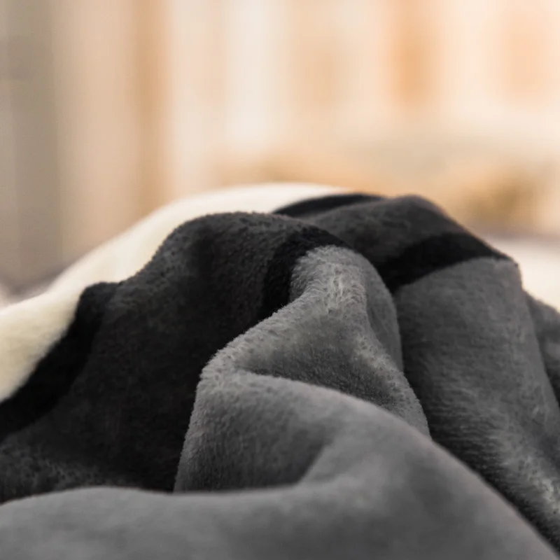 Мультяшный большой белый медведь толстый зимний флисовый комплект постельного