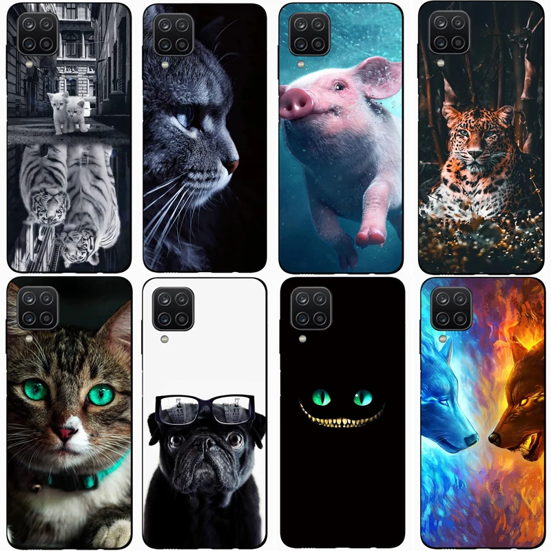 Чехол для SAMSUNG GALAXY A12 SM-A125 чехол с рисунком розы волка мягкий силиконовый телефона