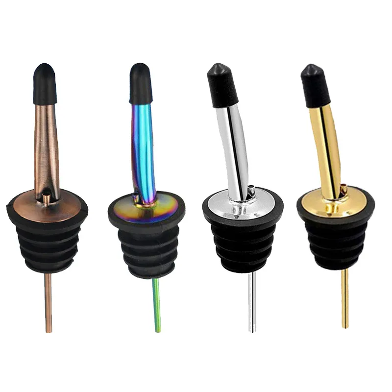 

Stainless Steel Wine Pourer Stopper Alcohol Liquor Spouts Bottle Dispenser Wine Bottle Stopper with Cap Wine Accessories