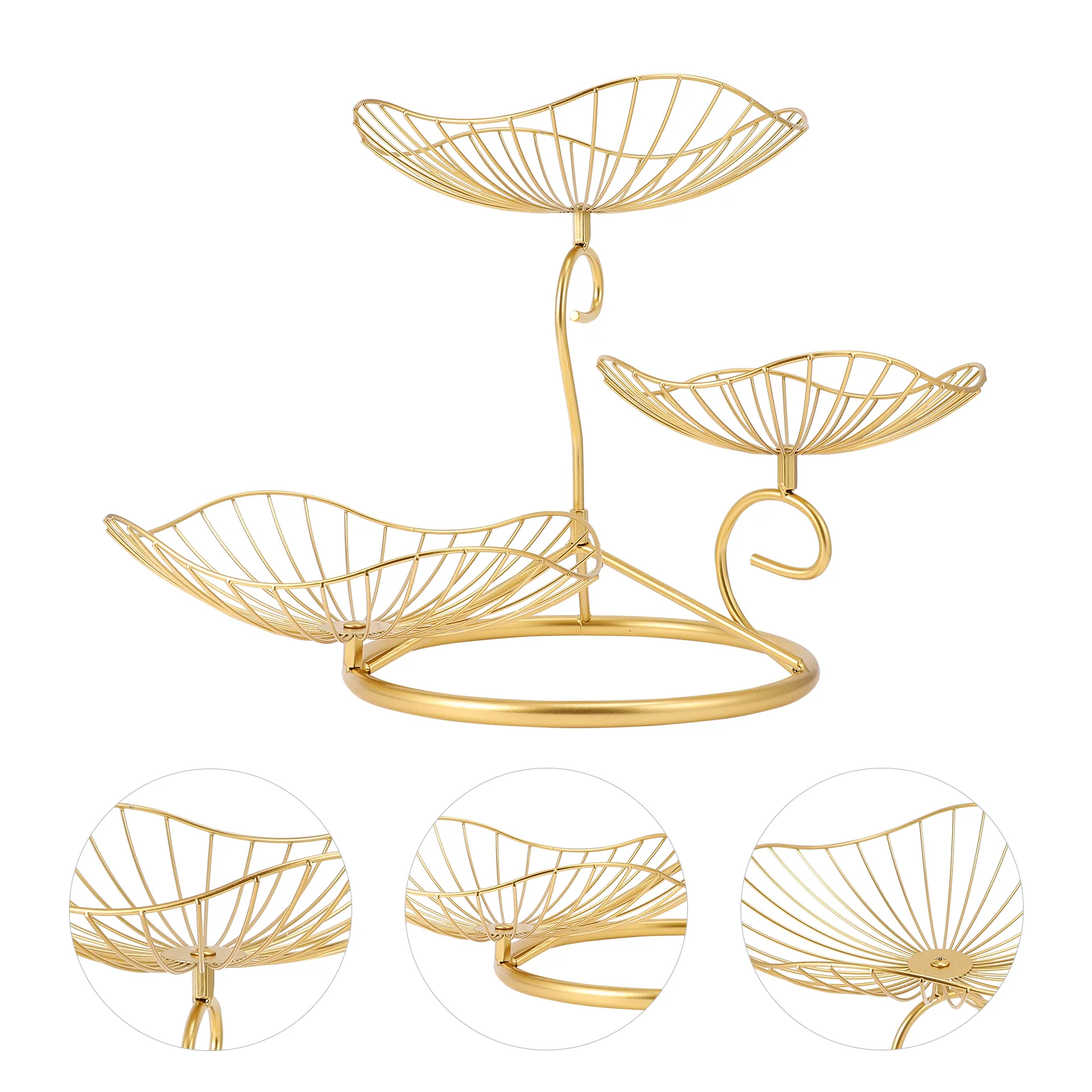 

1PC Wrought Iron Fruit Tray Delicate Three-layer Fruit Basket Nordic Fruit Tray