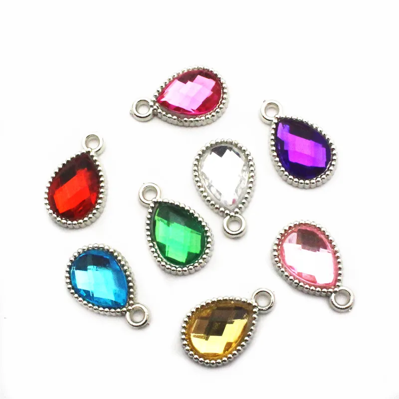 

10 шт. подвески, пластиковые подвески в форме капли воды, кристаллы, подвески для ожерелья, браслета, «сделай сам», ювелирные аксессуары