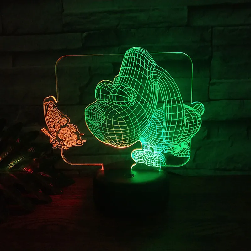 Двухцветная светодиодная акриловая настольная лампа для детей ночсветильник с