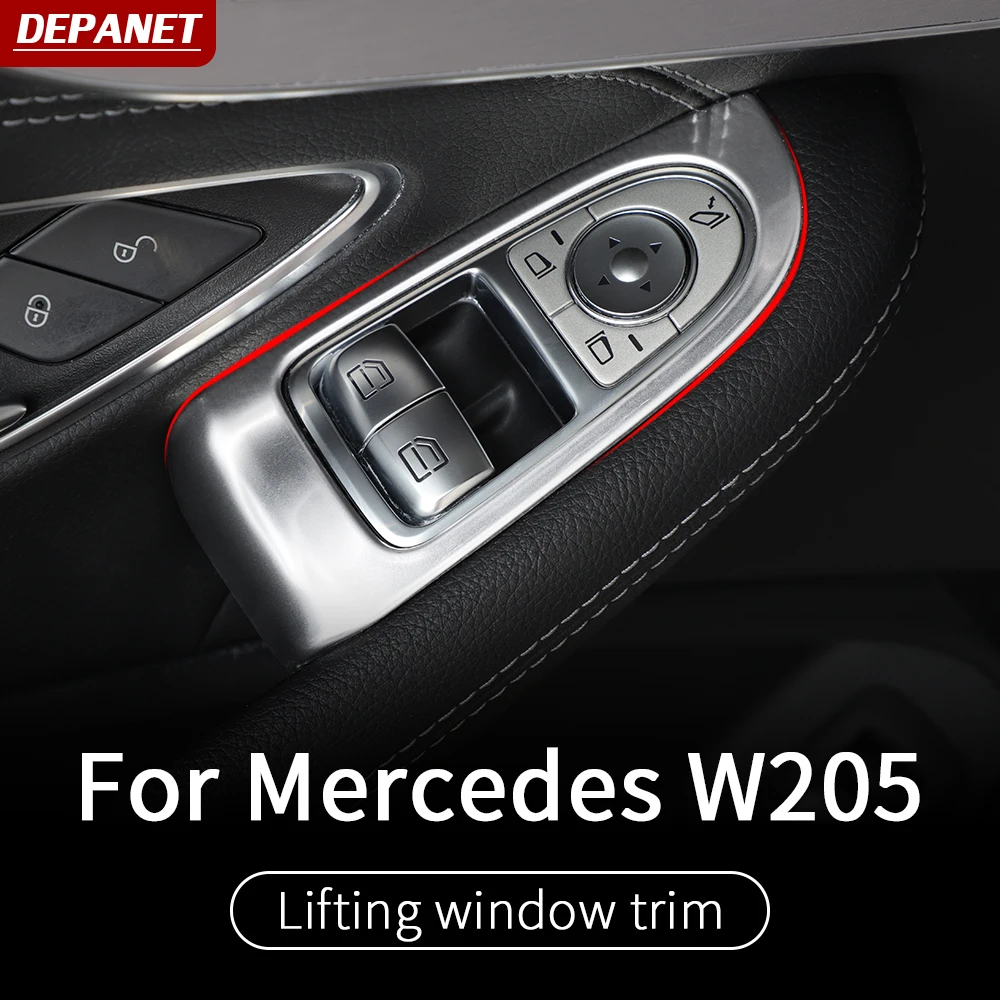 Серебряный интерьер для Mercedes w205 amg coupe c205 2 двери c260 c300 c200 mercedes c class аксессуары |