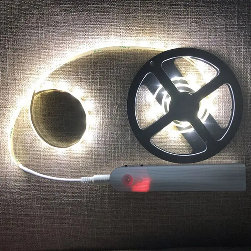 

LED Light USB Lamp Strip Tape PIR Montion Sensor Flexible Waterproof Warm White 1m 2m Cabinet Closet Wardrobe Stairs
