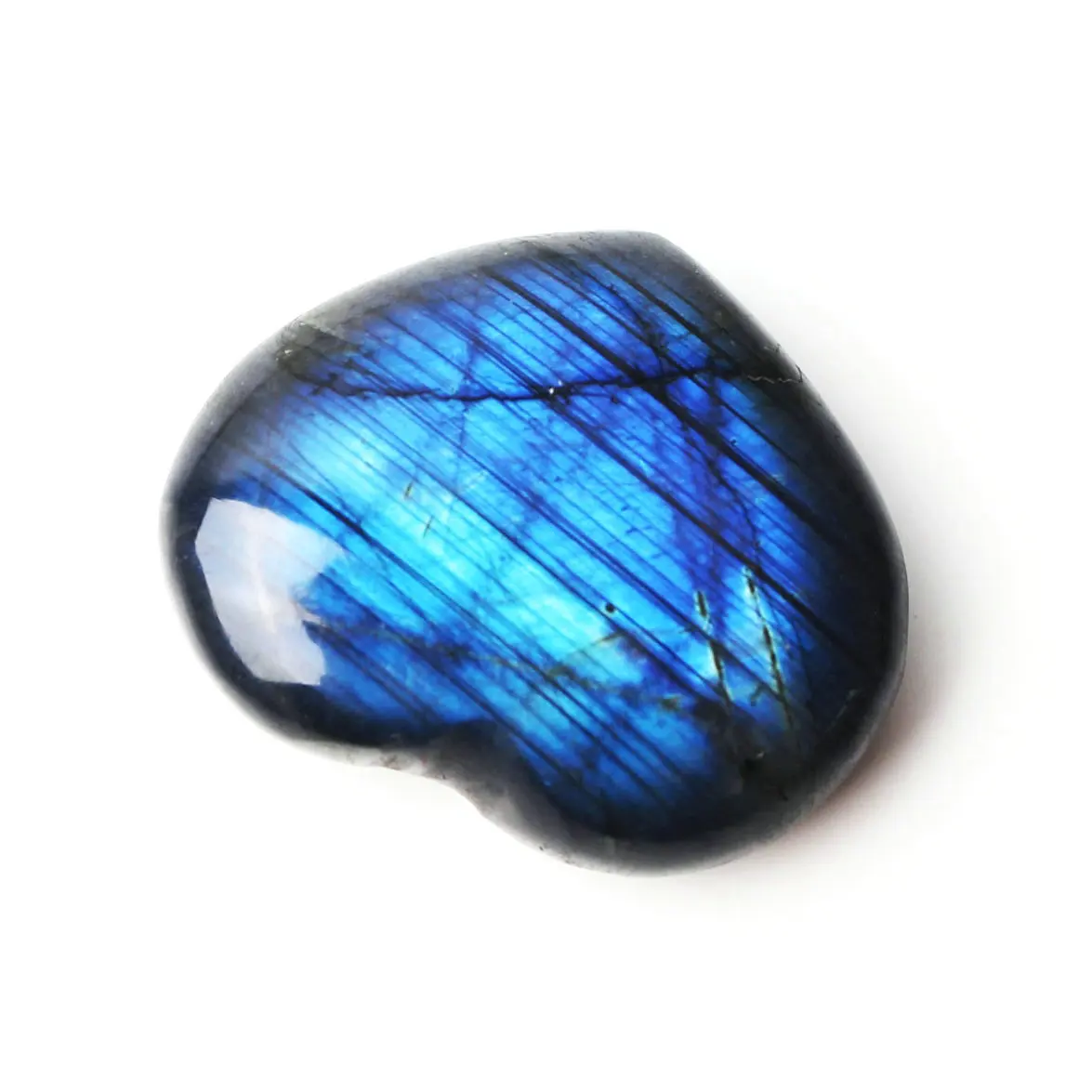 1 шт. натуральный кристалл яркий Halo лабрадорит камень в форме сердца кабошон