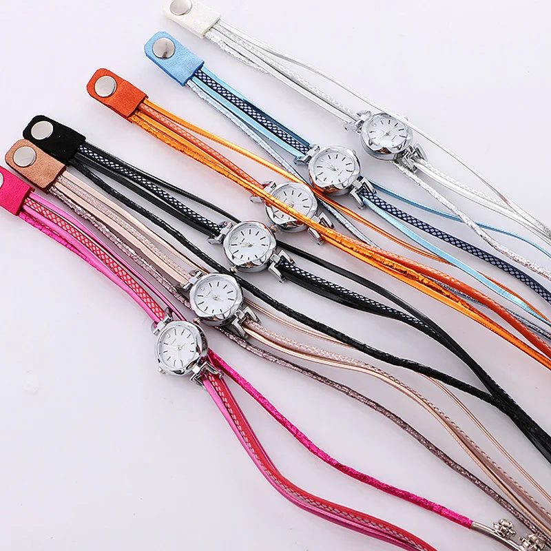 

Relogio Feminino Women's Watch Fashion Luxury Diamond Circle Leather Band Bracelet Ladies Watch Female Watch 2019 Reloj Mujer