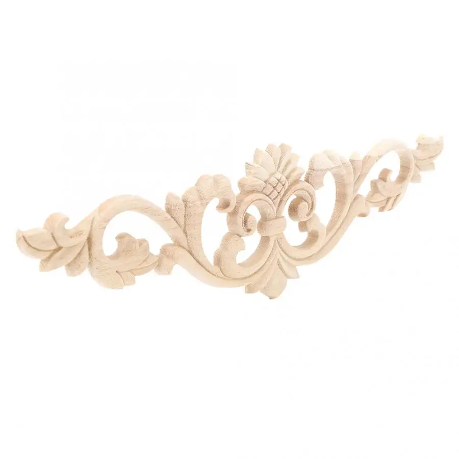 Мебель аппликация 4 шт Неокрашенная древесина резная красивая резьба наклейка
