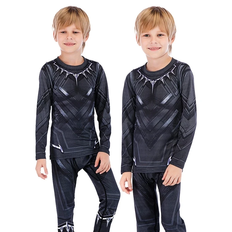 Детские Компрессионные спортивные костюмы MMA Rashguard BJJ GI футболка + штаны Jiu Jusit