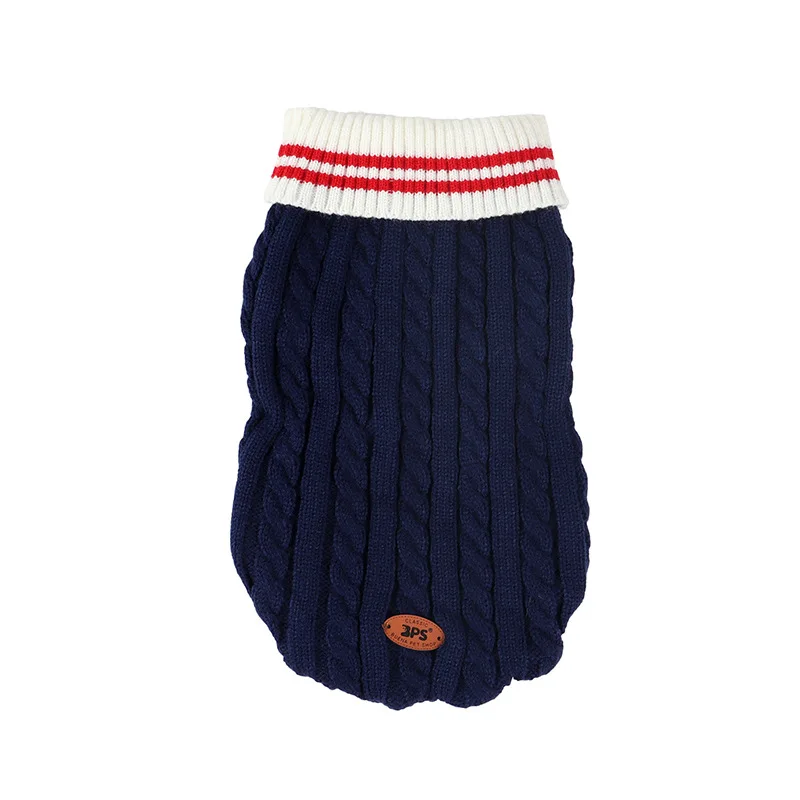 

Pet Clothes Dog Clothes Small And Medium Dog Sweater Autumn And Winter Thickened Plus Velvet High Neck Cotton Knitted Sweater