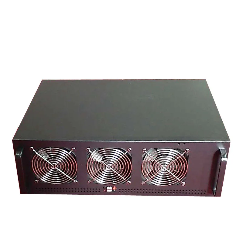 PC чехол для сервера USB Miner Rack ETH/ETC/ZEC/Monero XMR горная установка GPU рамка D1800-BTC B250-BTC-D8P-D3 4U шасси 6 видеокарта C