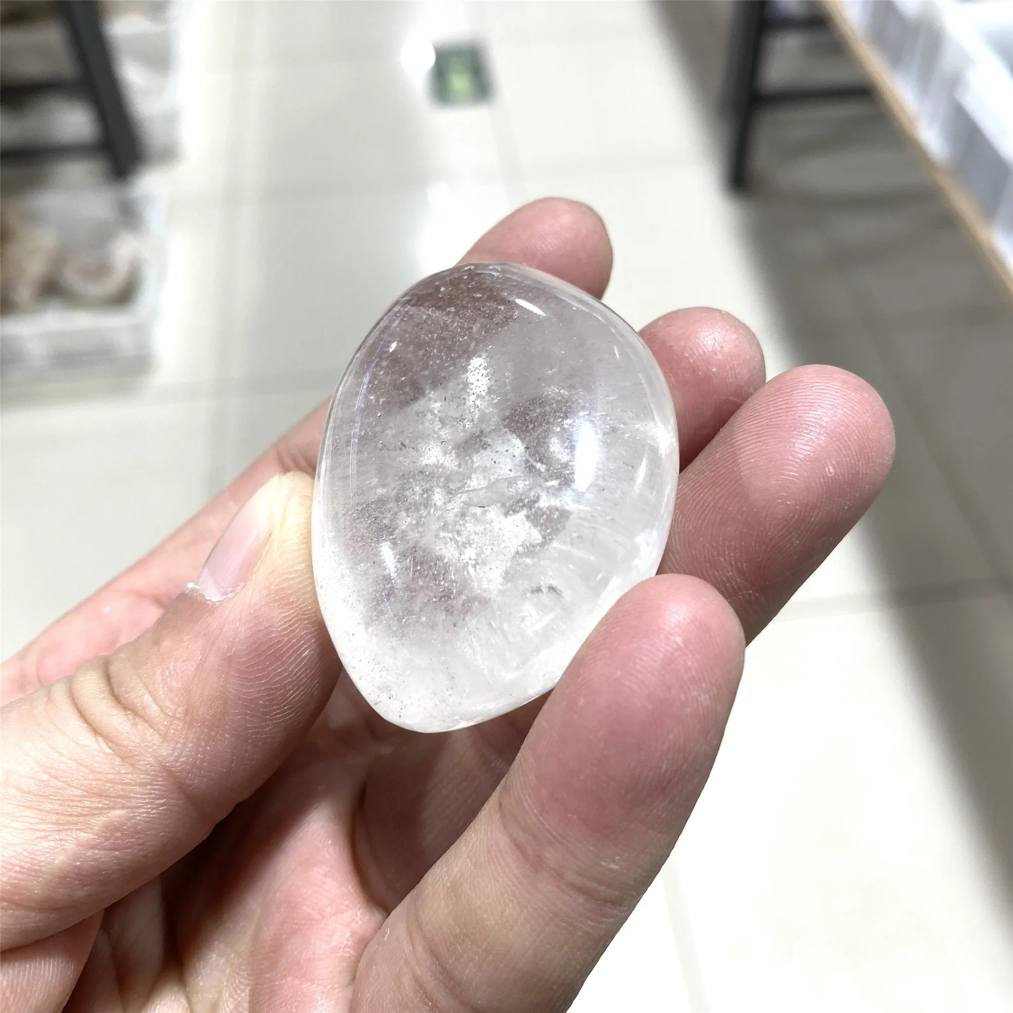 Натуральный Полированный чистый кварцевый кристалл лечебный камень