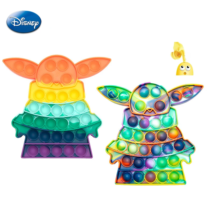 Disney малышей с рисунком Аниме/йода пуш ап пузырь сенсорная игрушка фиджет