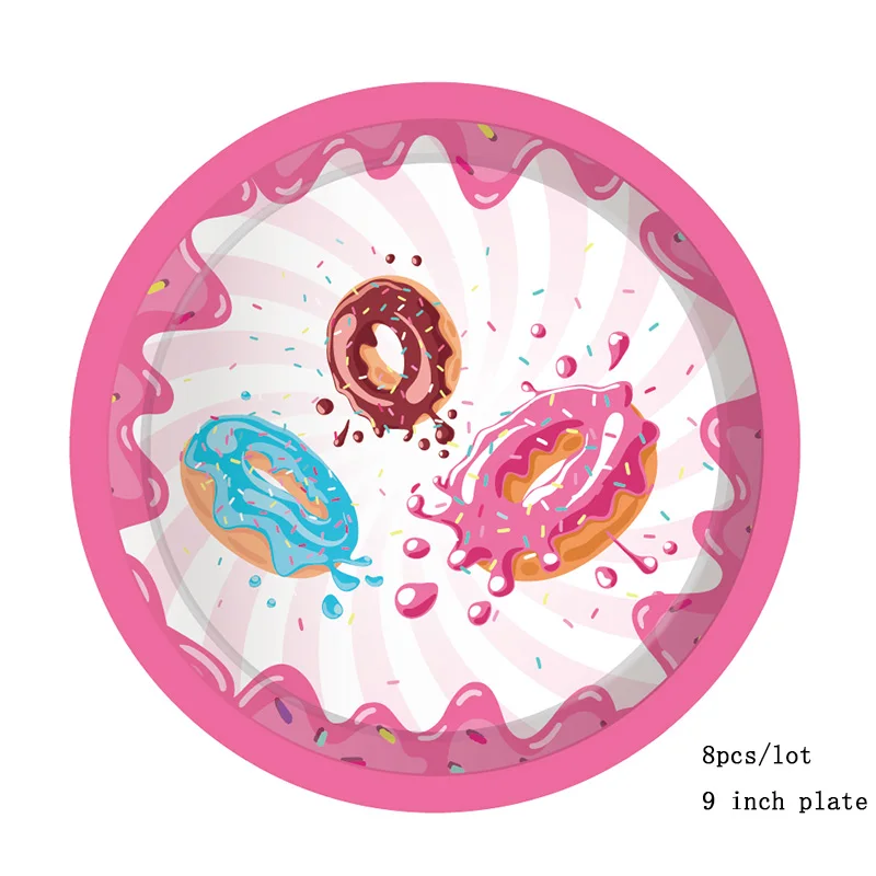 Прекрасные пончики тарелки для вечерние салфетки десерт тарелка на день