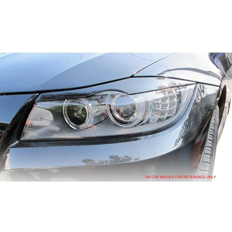 

Black Headlight Lid Eyebrow Headlight Eyelids Decoration for-BMW E90 3 Series 320I 330I 335I 2005 - 2012