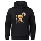 Толстовка с капюшоном Agatsuma Zenitsu Мужская, аниме рассекающий демонов, свитшот с принтом, уличная одежда в стиле Харадзюку, Повседневный пуловер унисекс