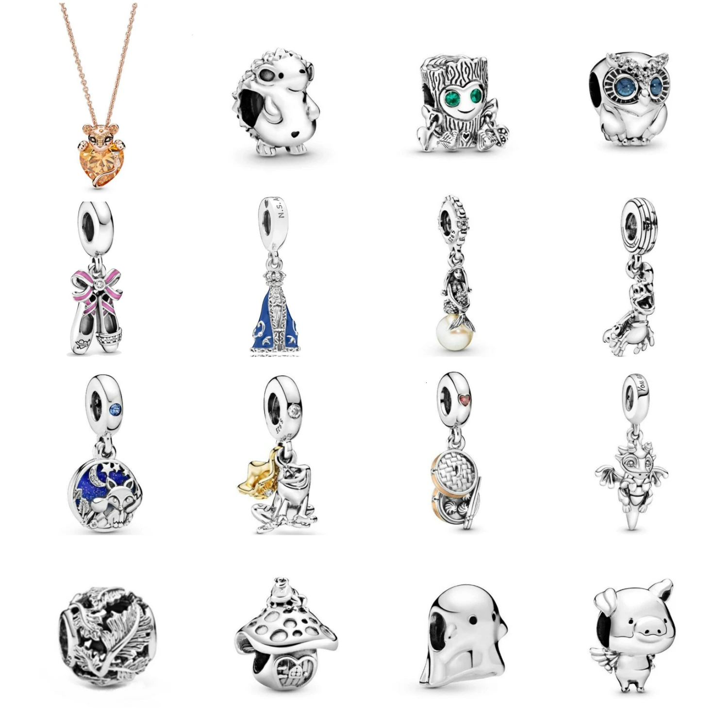 925 пробы серебряный кулон в виде дракона подвеска милого дерева монстра браслет