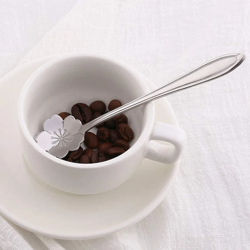 16 Pack Flower Spoon Set Diffient Pattern Stainless Steel Stirring for Coffee Tea Mix Sugar Ice Cream | Дом и сад