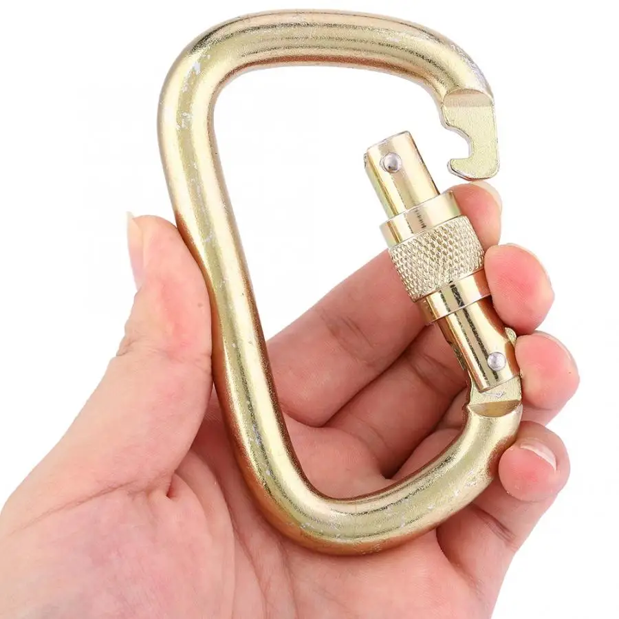 D образный альпинистский карабин 45KN Натяжной Быстросохнущий стальной для