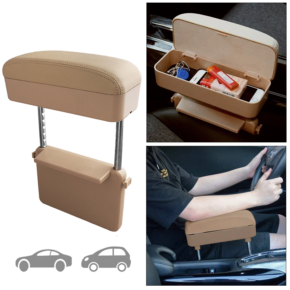 

Pu Leather Car Armrests Box For AUDI A1 A3 A4 A5 A6 C6 C7 A7 A8 A8L Q2 Q3 8U Q5 8R Q7 R8 Car Elbow Support Adjustable Armrest