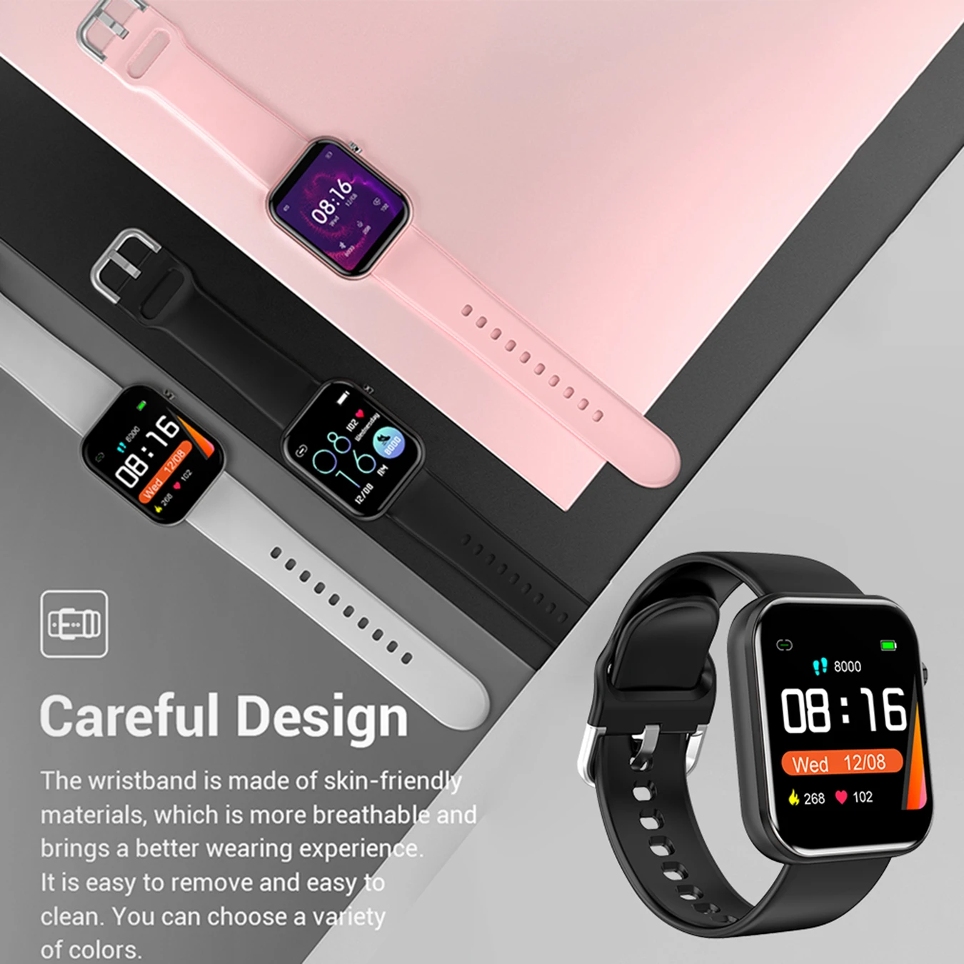 Смарт часы ZL11 для мужчин и женщин водонепроницаемые умные с Bluetooth Android IOS