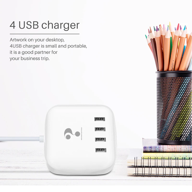Новое умное 4 usb-порта универсальное телефонное зарядное устройство быстрый адаптер для зарядки настенное настольное зарядное устройство для Xiaomi huawei samsung s10 ipad