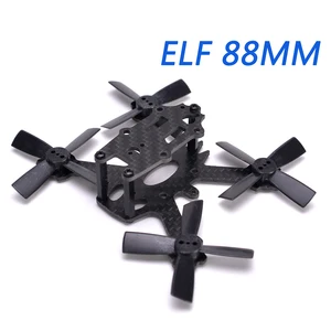 Комплект гоночной рамы ELF X2 88 мм 88 Micro Frame Combo из углеродного волокна FPV 1935 Пропеллер для многовинтового двигателя 1103  1104 RC