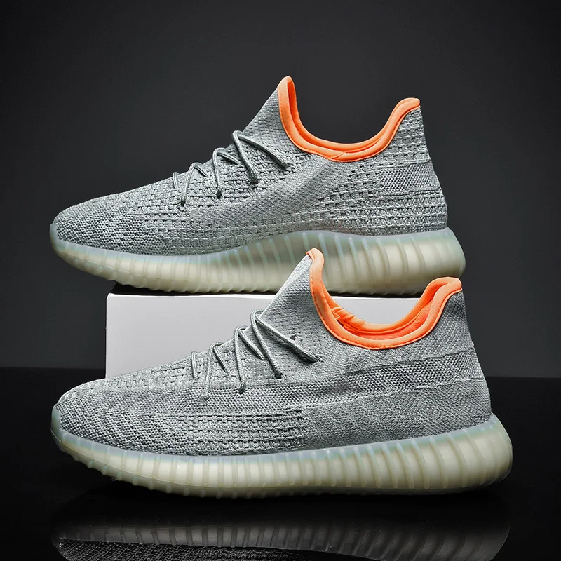 

Men's shoes autumn and winter breathable flying woven casual shoes men and women couple 350 running mesh sneakers (walker