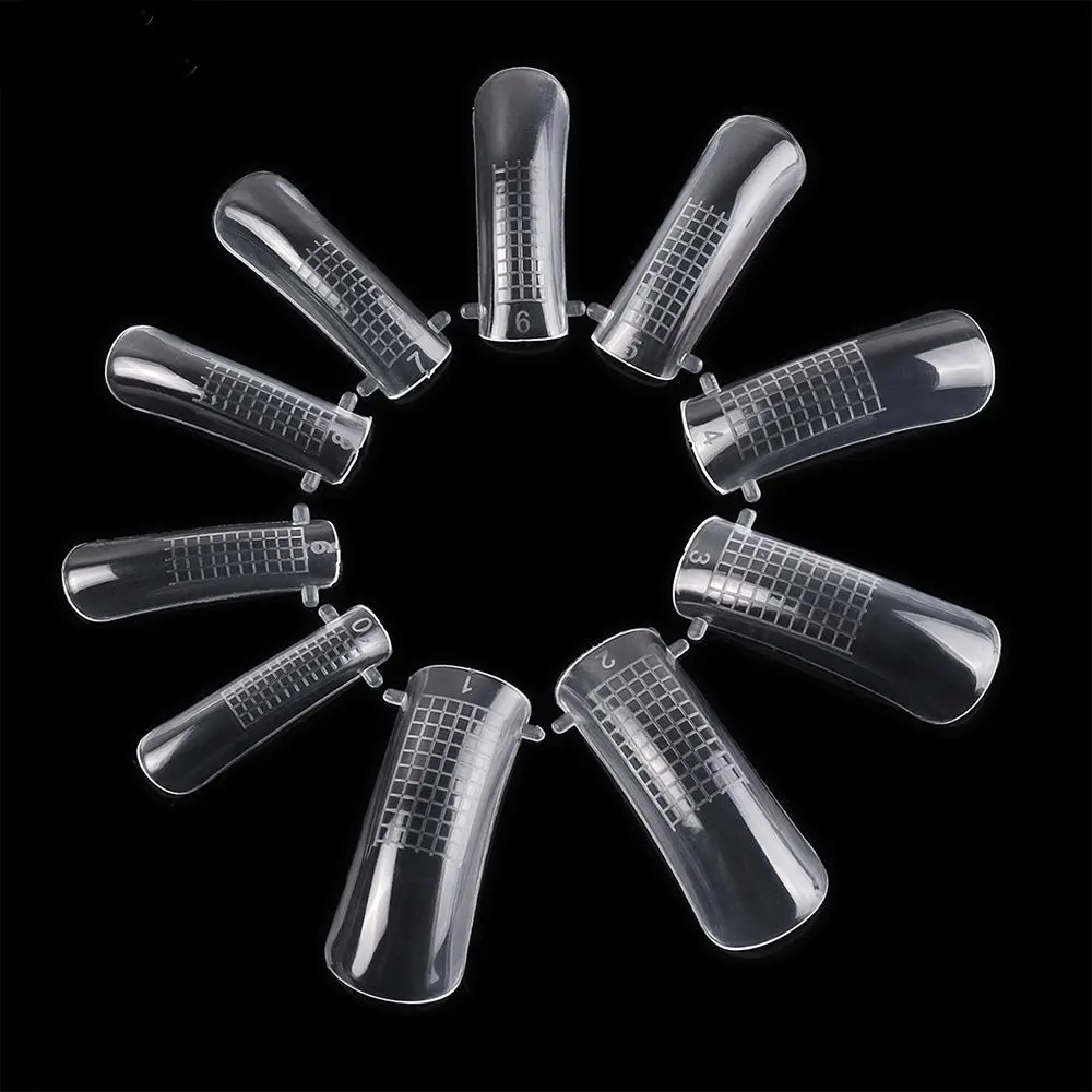 

100PCS Quick Building Mold Tips Nail Dual Forms Finger Extension Nail Art UV Builder Nail Gel Tool Full Cover False Nails Design