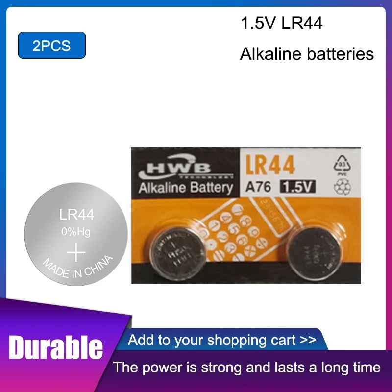 

2PCS 100% Original for Eaxell LR44 A76 AG13 SR1154 357 LR 44 1.5V Button Cell Coin batteries Alkaline For calculator 0%Hg