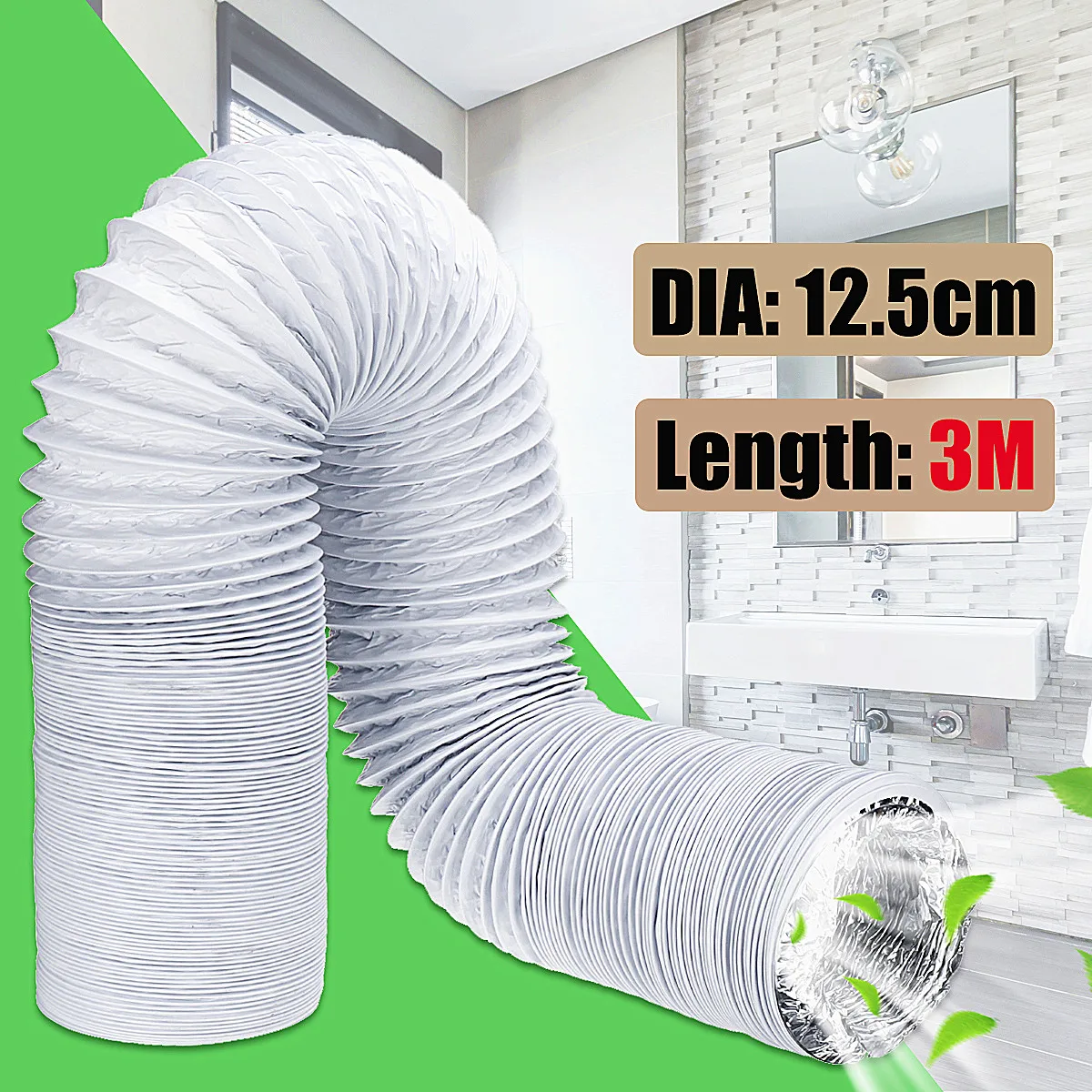 

Flexible Exhaust Hose Tube Mobile Air Conditioner Window Vent Pipe