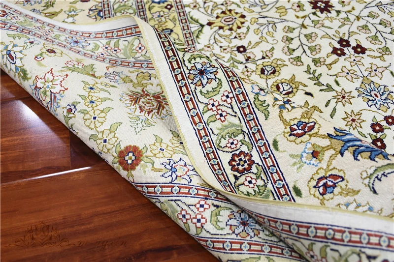 Beste 8 'X 10' Classic Handgeknoopte Oosterse Zijde Tapijt Turkije Ontwerpen Zijden Tapijten