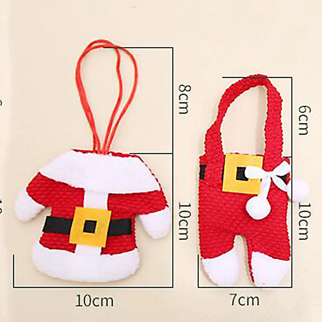 Рождественские колпачки держатель столовых приборов вилка ложка карманная