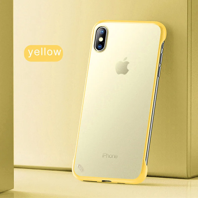 Безрамное Матовый Жесткий чехол для VIVO Z5X Z1 Pro S1 V17 Neo V15 V11 Pro Y97 Y95 Y93 Lite Y91 Y91C Y91i чехол ультра тонкий чехол с кольцом - Цвет: Yellow-No Ring