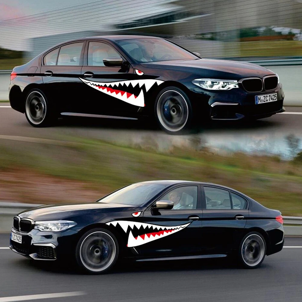 DSYCAR 1 пара наклеек в виде Зубов Акулы графическая наклейка s виниловые наклейки
