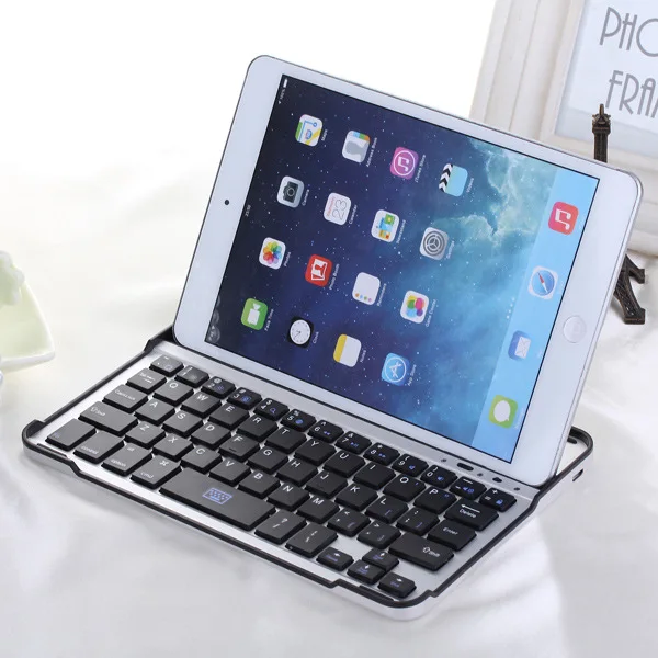 Алюминиевый беспроводной Bluetooth 3 0 Металлический Чехол для клавиатуры Apple Ipad Mini 1 2